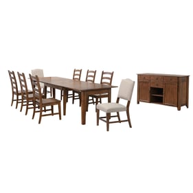 Sunset Trading Simply Brook Brown Extendable 10pc Dining Set