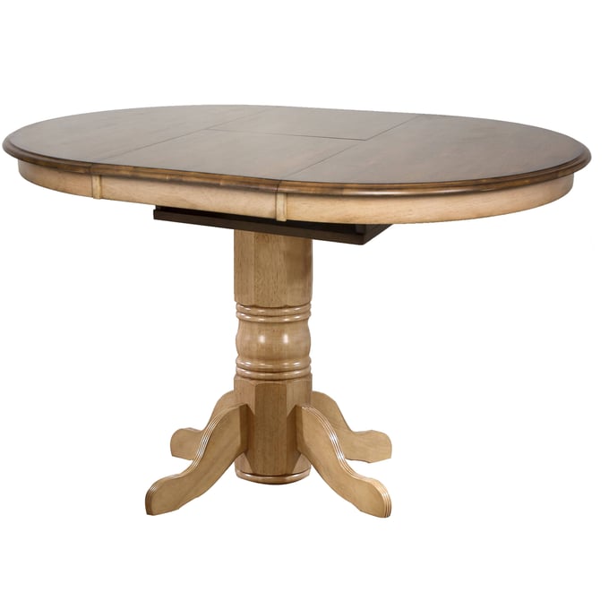 Sunset Trading Brook Wheat Pecan Oval Extendable Pub Table SST-DLU-BR4260CB-PW