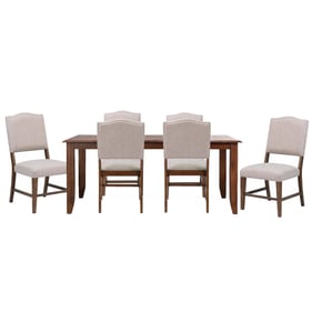 Sunset Trading Puff Amish Brown 7pc Dining Room Set