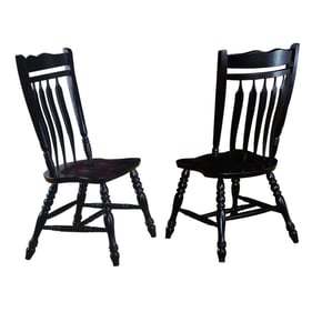 2 Sunset Trading Antique Black Cherry 42 Inch Aspen Dining Chair