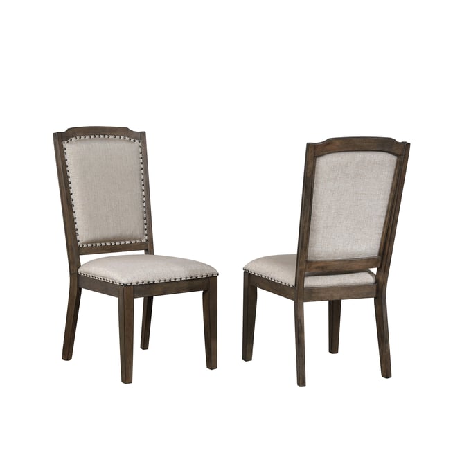 2 Sunset Trading Cali Gray Brown Dining Chairs SST-DLU-CA-C113-2