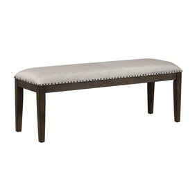 Sunset Trading Cali Gray Brown Nailheads Bench