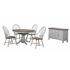 Sunset Trading Country Grove Light Gray Brown Extendable 6pc Dining Set