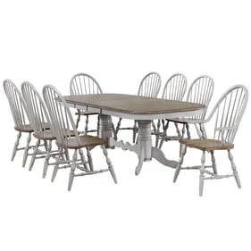 Sunset Trading Country Grove Light Gray Brown 9pc Dining Set