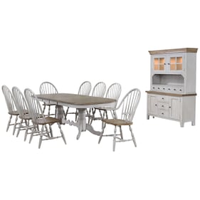 Sunset Trading Country Grove Light Gray Brown 10pc Dining Set