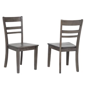 2 Sunset Trading Shades Of Weathered Grey Slat Back Dining Chairs