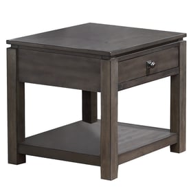 Sunset Trading Shades of Weathered Grey Drawer and Shelf End Table