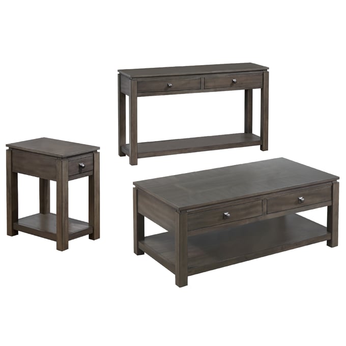 Sunset Trading Shades Of Weathered Grey Storage 3pc Coffee Table Set SST-DLU-EL1603-04-08