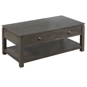 Sunset Trading Shades of Weathered Grey Drawers and Shelf Coffee Table