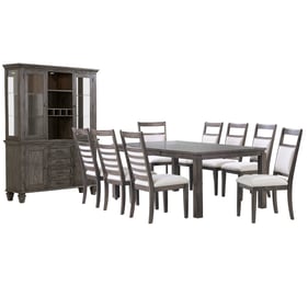 Sunset Trading Shades of Weathered Grey 11pc Dining Set with China Cabinet