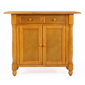 Sunset Trading Selections Light Oak Drop Leaf Top Kitchen Island