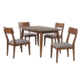 Sunset Trading Mid Century Danish Walnut 5pc Dining Set