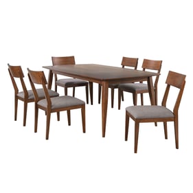 Sunset Trading Mid Century Danish Walnut 7pc Dining Set