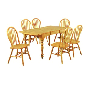 Sunset Trading Selections Light Oak Drop Leaf 7pc Dining Set