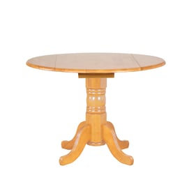 Sunset Trading Selections Light Oak Round Drop Leaf Dining Table