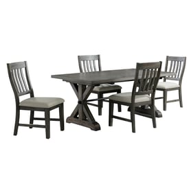 Sunset Trading Trestle Distressed Gray 5pc Dining Set