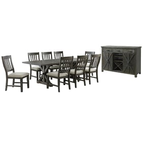 Sunset Trading Trestle Distressed Gray 10pc Dining Set