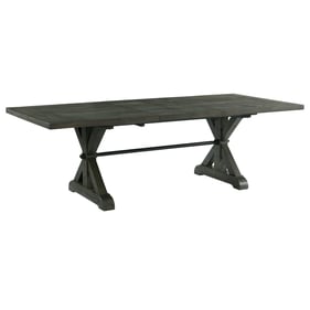 Sunset Trading Trestle Distressed Gray Extension Dining Table