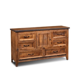 Sunset Trading Rustic City Natural Oak 6 Drawers Dresser