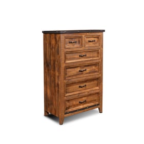 Sunset Trading Rustic City Natural Oak 6 Drawer Chest