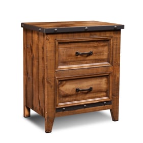 Sunset Trading Rustic City Natural Oak 2 Drawer Nightstand