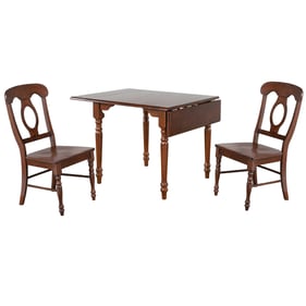 Sunset Trading Andrews Chestnut Brown 3pc Dining Set with Napoleon Chairs