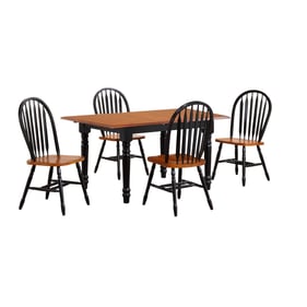 Sunset Trading Selections Cherry Antique Black 5pc Dining Set