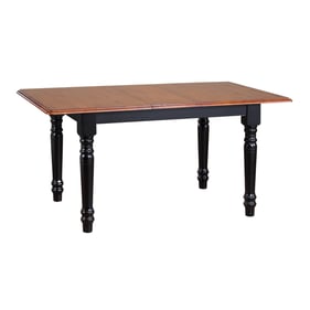 Sunset Trading Selections Cherry Antique Black Extendable Dining Table