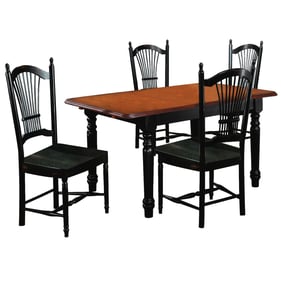 Sunset Trading Selections Antique Black Wood Cherry 5pc Dining Set