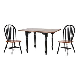 Sunset Trading Selections Cherry Antique Black 3pc Dining Set