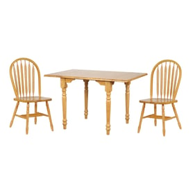 Sunset Trading Selections Light Oak 3pc Rectangular Dining Set