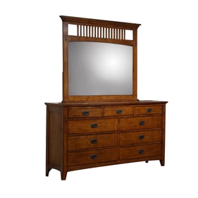 Sunset Trading Tremont Chestnut Dresser and Mirror