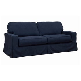 Sunset Trading Americana Navy Blue Box Cushion Sofa Slipcover