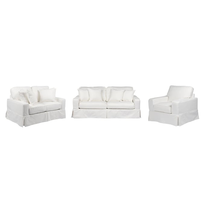 Sunset Trading Americana White 3pc Living Room Set SST-SU-108500-10-20-391081