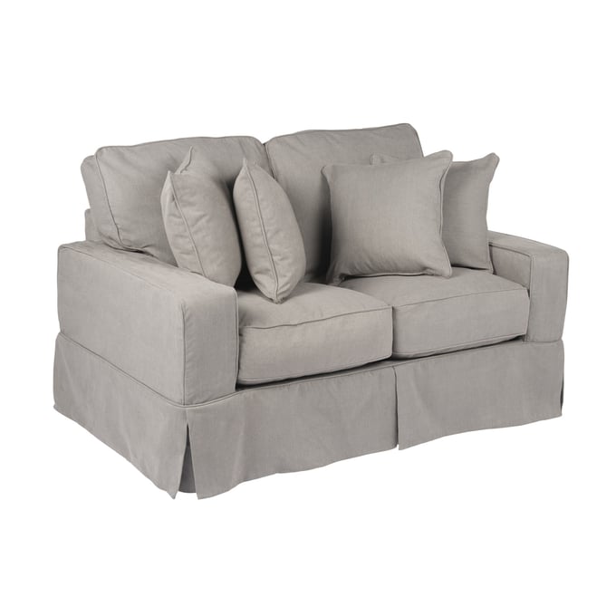 Sunset Trading Americana Grey Box Cushion Loveseat Slipcover SST-SU-108510SC-391094