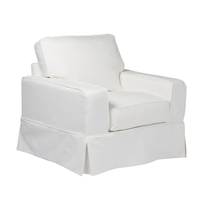 Sunset Trading Americana White Box Cushion Chair Slipcover SST-SU-108520SC-391081