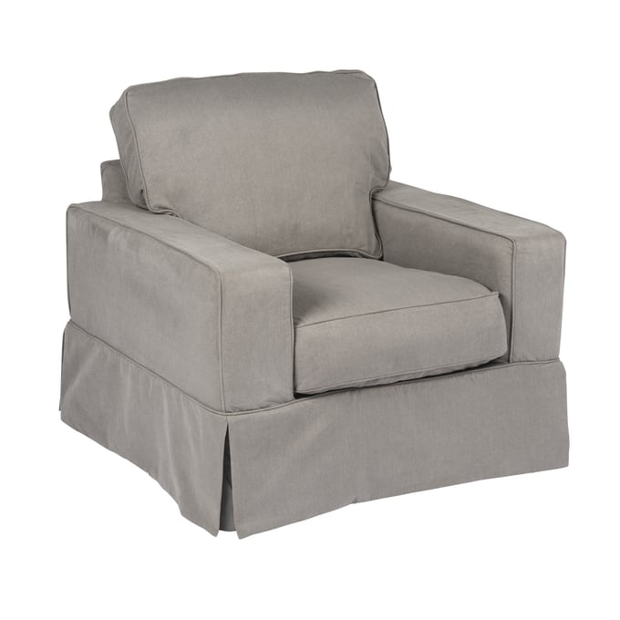 Sunset Trading Americana Grey Box Cushion Chair Slipcover SST-SU-108520SC-391094