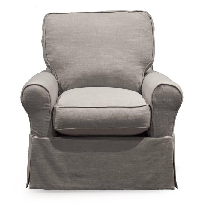 Sunset Trading Horizon Light Gray Slipcovered Swivel Rocking Chair SST-SU-114993-220591