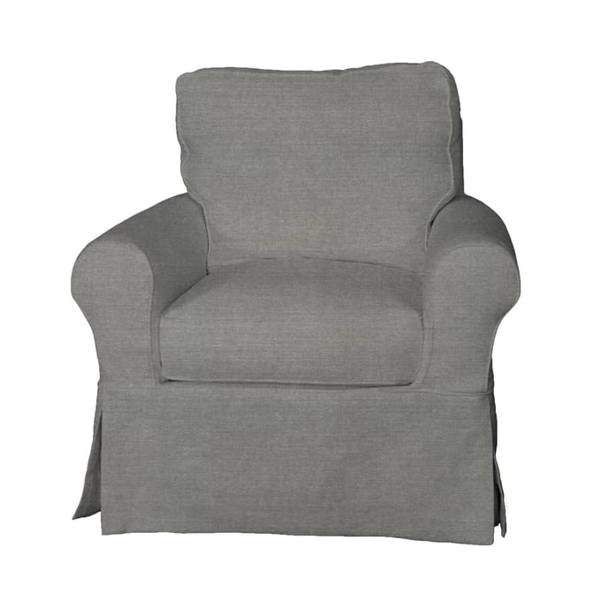 Sunset Trading Horizon Grey Fabric Slipcovered Swivel Rocking Chair SST-SU-114993-391094