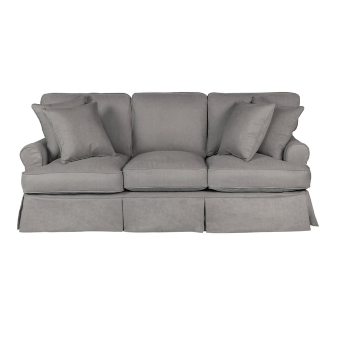 Sunset Trading Horizon Grey Fabric T Cushion Slipcovered Sofa SST-SU-117600-391094