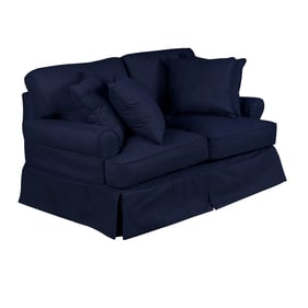 Sunset Trading Horizon Navy Blue T Cushion Loveseat Slipcover Only