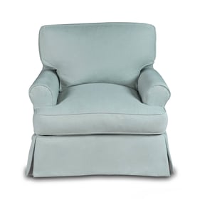 Sunset Trading Horizon Aqua Blue Fabric Slipcovered T Cushion Chair