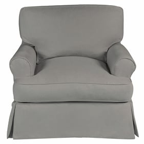 Sunset Trading Horizon Grey Fabric Slipcovered T Cushion Chair