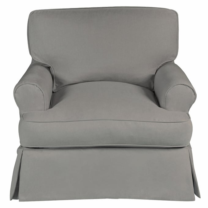 Sunset Trading Horizon Grey Fabric Slipcovered T Cushion Chair SST-SU-117620-391094