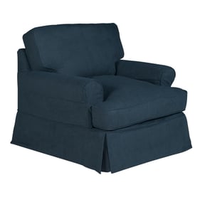 Sunset Trading Horizon Navy Blue T Cushion Chair Slipcover Only