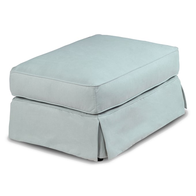 Sunset Trading Horizon Aqua Blue Fabric Slipcovered Ottoman SST-SU-117630-391043