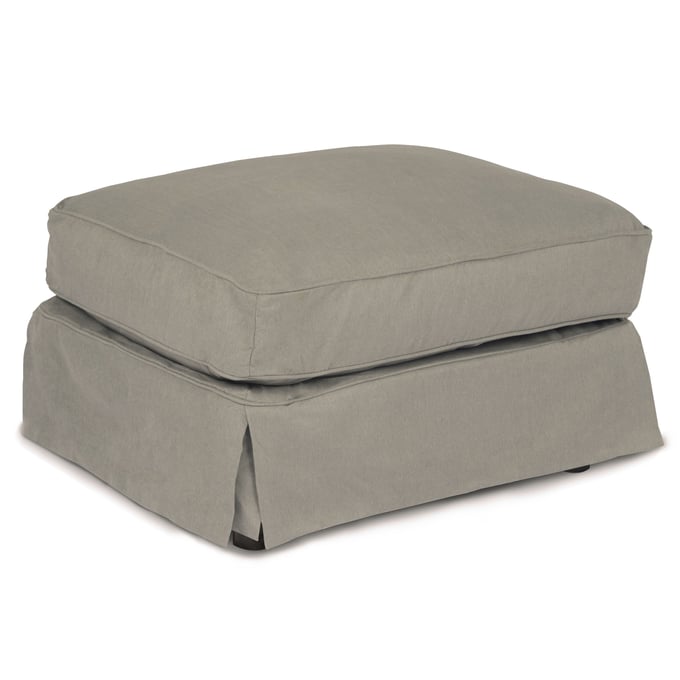 Sunset Trading Horizon Grey Fabric Slipcovered Ottoman SST-SU-117630-391094