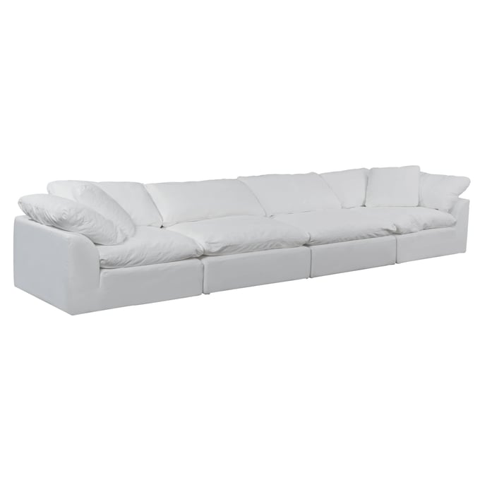 Sunset Trading Puff White 4pc Slipcovered Sofa SST-SU-1458-81-2C-2A