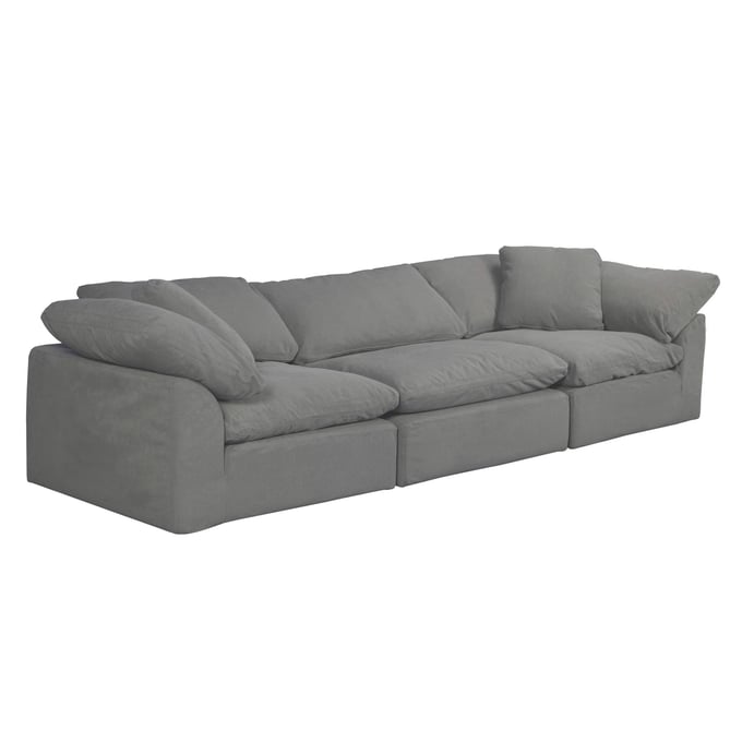 Sunset Trading Puff Grey 3pc Slipcovered Sofa SST-SU-1458-94-2C-1A