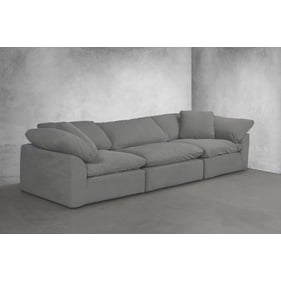 Sunset Trading Puff Grey 3pc Slipcovered Sofa